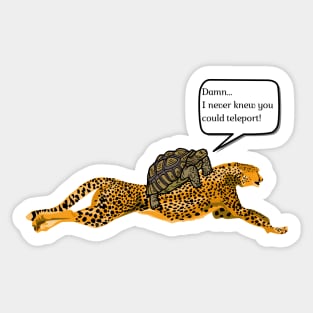 Fast & Slow: the Cheetah & the Tortoise Sticker